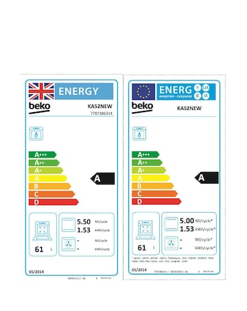 Beko KA52NEW Single Oven Gas Cooker - White