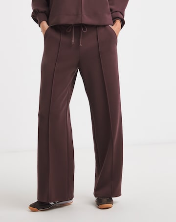 Anthology Wide Leg Joggers With Satin Trims