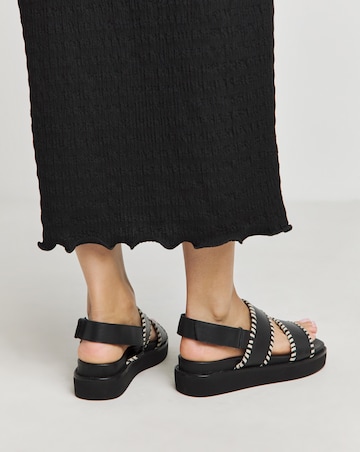 Misty Chunky Leather Sandals - Wide Fit (E)