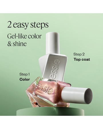 Gel by essie Frost Yourself Metallic Blush Pink Nail Polish, 13.5ml