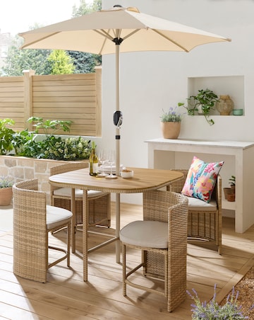 Seville Compact Dining Set with Parasol