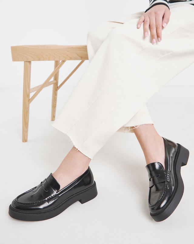 Canary Whip Stitch Loafer Shoes - Wide Fit (E)