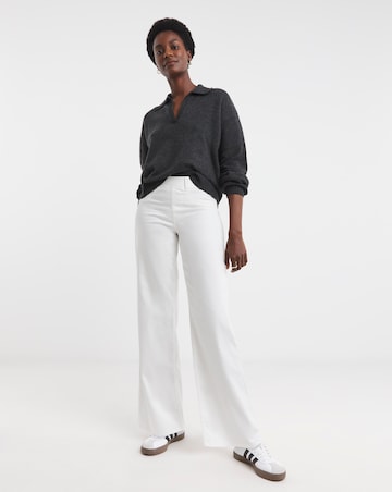 White Wide Leg Jeggings