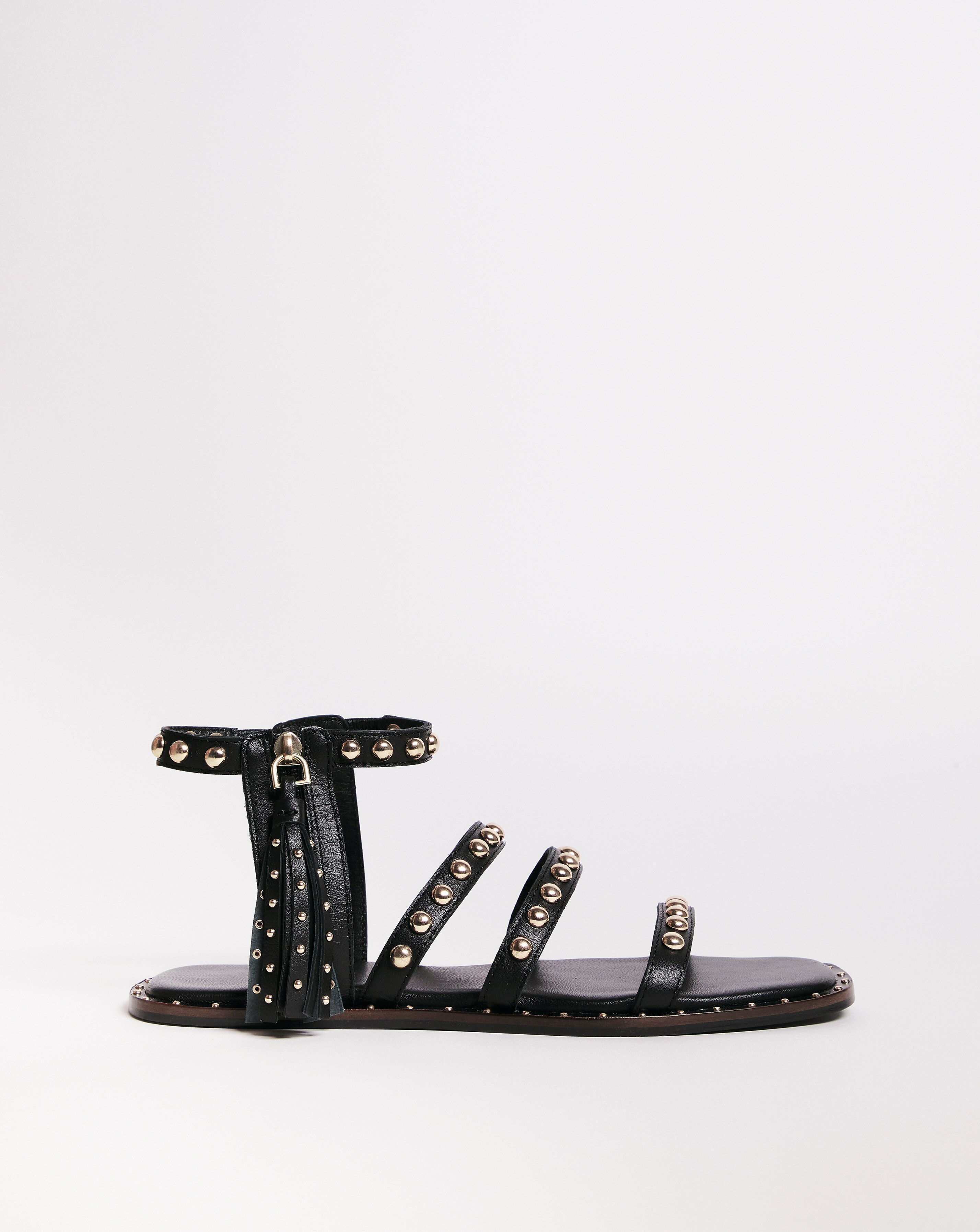 Leather Tassle Detail Sandal - Extra Wide Fit (EEE)