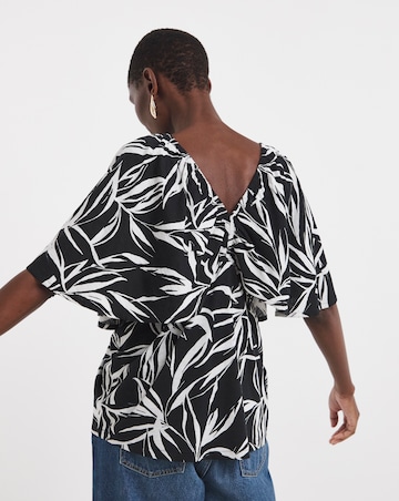 V Neck Cape Angel Sleeve Top