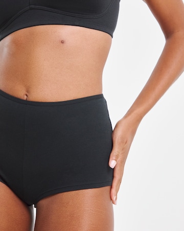 Pretty Secrets (5 Pack) Cotton Boy Short Knickers Black