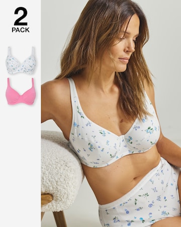Slimma (2 Pack) Cotton Full Cup Bras (B-G)