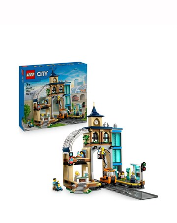 LEGO City Central Train Station Set for Fans of Construction Toys 60469