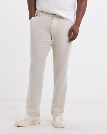 Jack & Jones Linen Blend Trouser - Cream