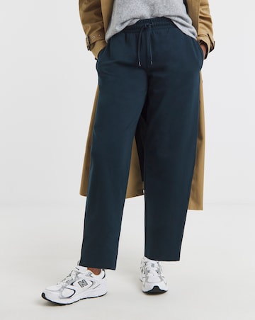 Navy Barrel Leg Joggers