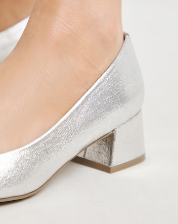 Heavenly Soles Catherine Low Block Heel Court Shoes - Extra Wide Fit (EEE)