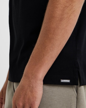 Folio Mercerised Supima Zip Neck Polo-Black