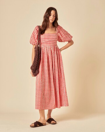 Nobody's Child Nova Midi Dress Red Gingham