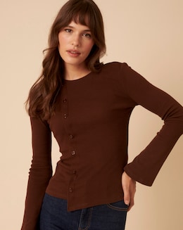 Nobody's Child Asymetric Knit Top