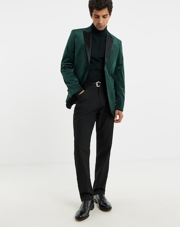 Velvet Satin Lapel Blazer