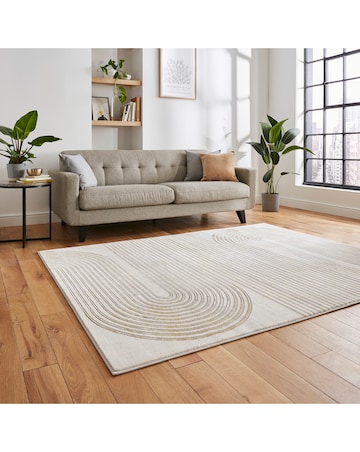 Think Rugs Apollo Modern Linear Rug - Swirl