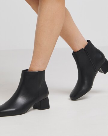 Kit Low Block Heel Ankle Boots - Wide Fit (E)