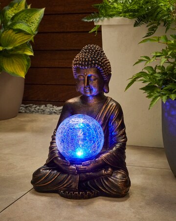 Gazing Buddha Solar Ornament