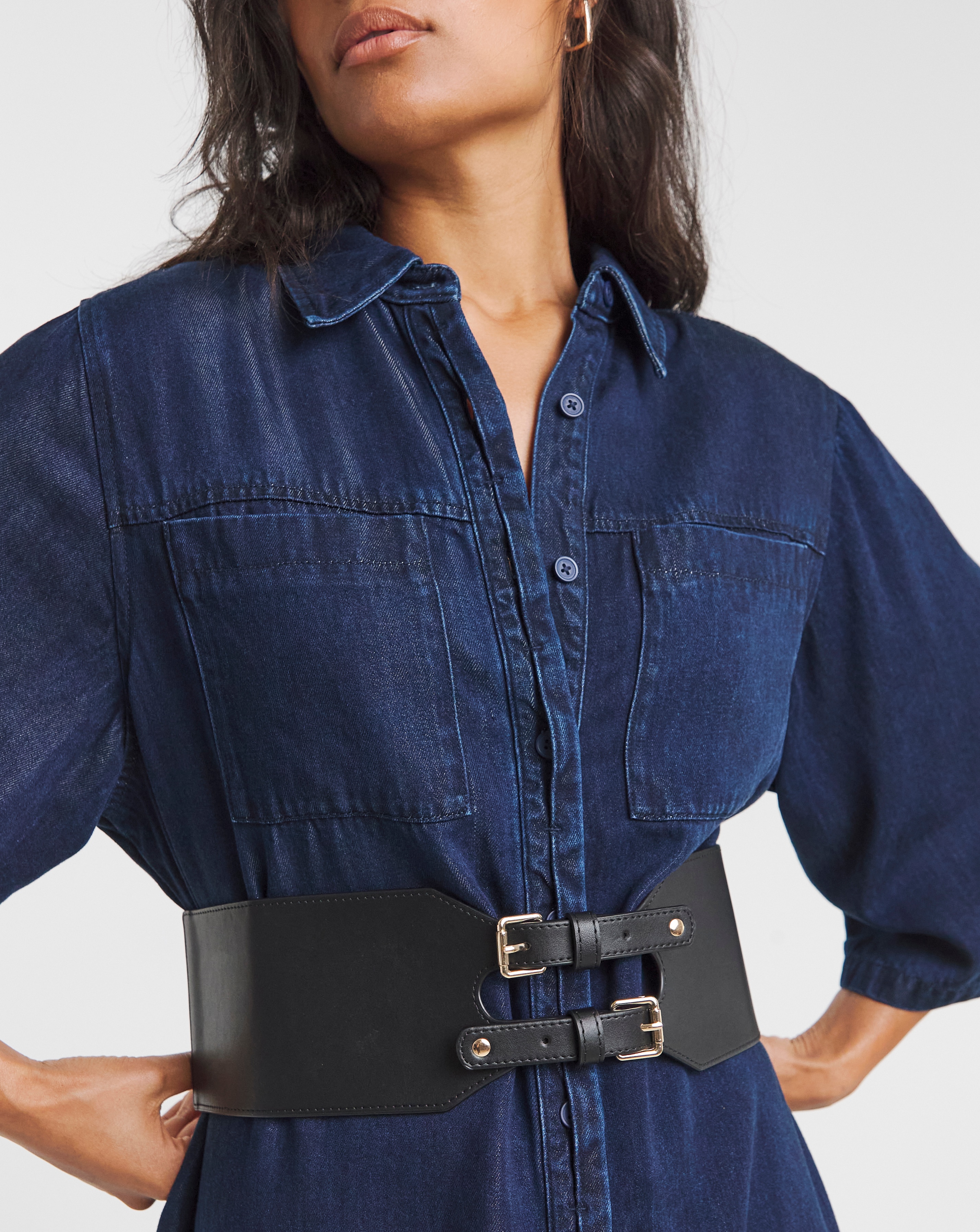 Double Buckle Corset Waist Belt | JD Williams