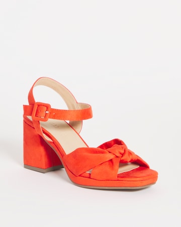 Missy Knotted Vamp Platform Sandal - Extra Wide Fit (EEE)