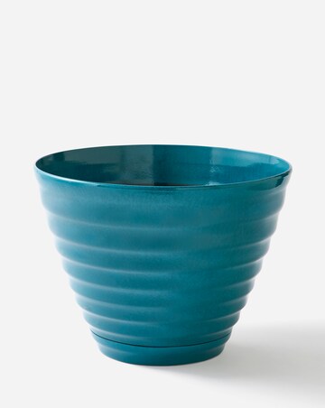 La Hacienda Vale Teal Planter 40cm