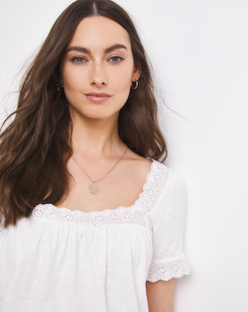 Julipa Square Neck Lace T-Shirt