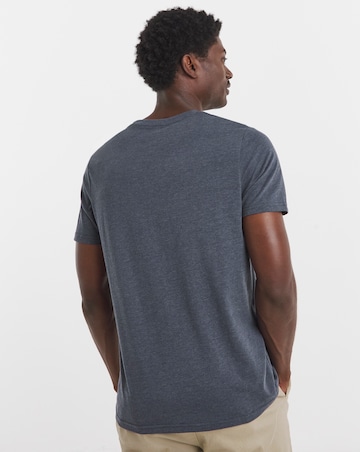 Pure Cotton Crew Neck T-Shirt- Denim Marl