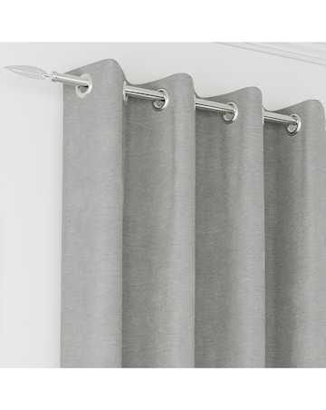 Knightsbridge Chenille Black Out Eyelet Curtains