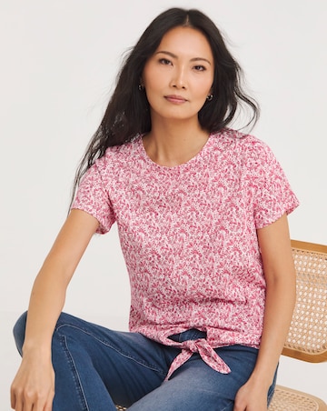 Julipa Pure Cotton Tie Hem T-Shirt