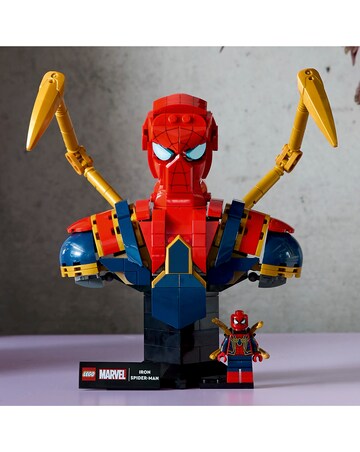 LEGO Marvel Iron Spider-Man Bust Collectible Adult Building Set 76326