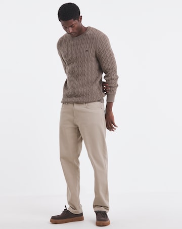 Timberland Williams River Cable Crew Neck Jumper - Brown
