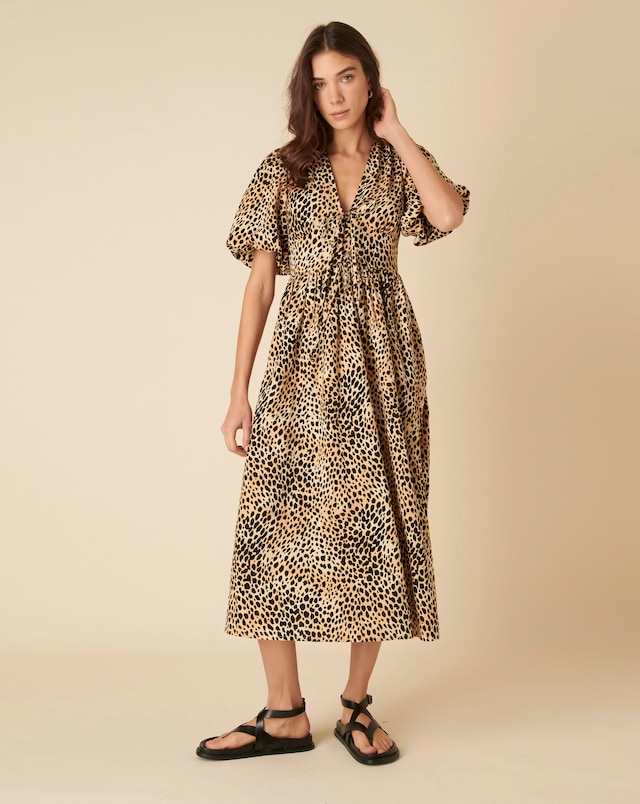 Nobody's Child Lia Midi Dress Ina Ditsy Cream | JD Williams