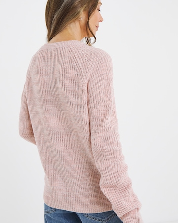 Blush Raglan Long Sleeve Cardigan