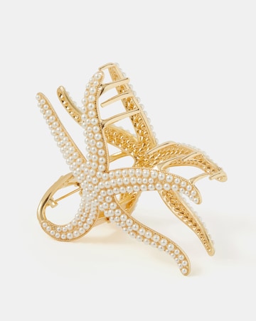 Accessorize Pearl Starfish Claw Clip