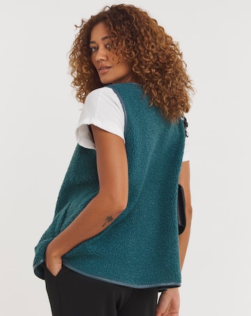 Zip Front Borg Gilet