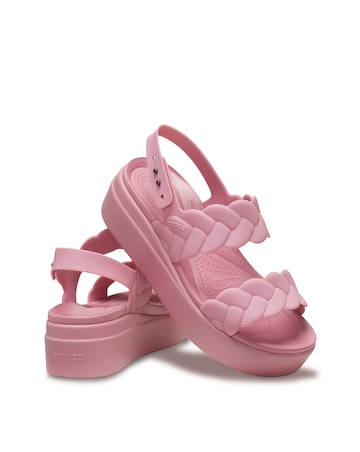 Crocs Rose Brooklyn Woven Low Wedge Sandals