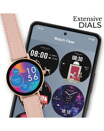 Radley Series 28 AMOLED Leather Strap Watch - Cobweb