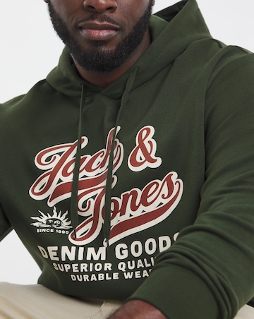 Jack & Jones Logo Hoodie - Green