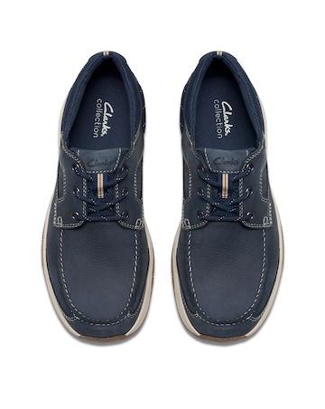 Clarks Sailview Lace Shoes - Navy