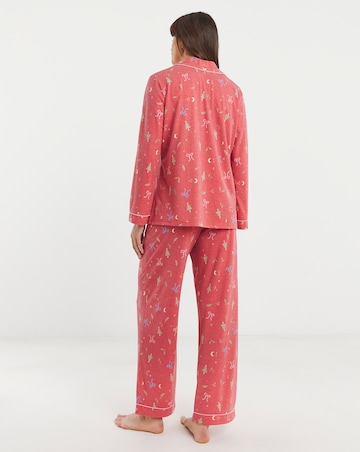 Pretty Lounge Vintage Christmas Print Revere Pyjama Set