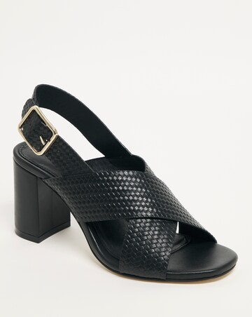 Joanna Hope Leather Interweave Heeled Sandal E Fit