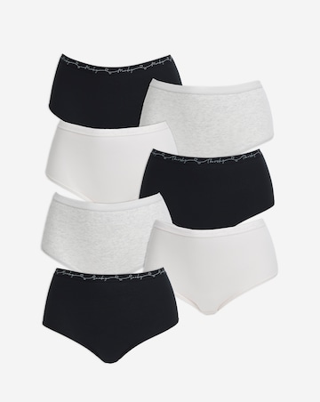 Pretty Secrets (7 Pack) Days Of The Week Cotton Full Brief Knickers Multi