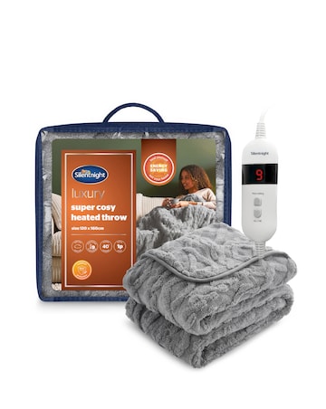 Silentight Luxury Super Cosy Heated Throw - Grey