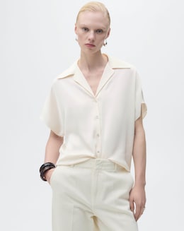 Mango Short Sleeveed Satin Shirt