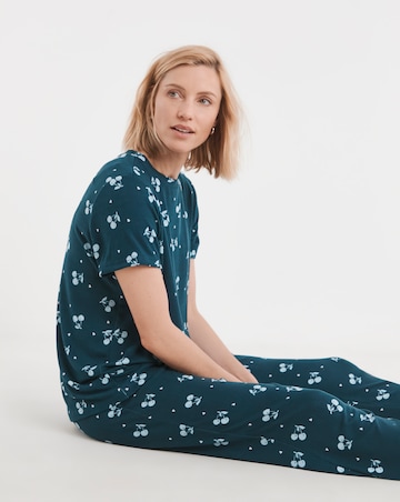 Pretty Secrets Supersoft Pyjama Set Cherry Print