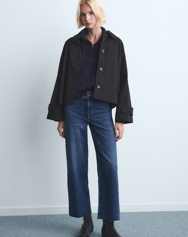 Mango High Waisted Culotte Jean