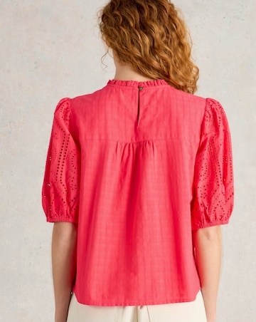 White Stuff Lexi Cotton Broderie Top