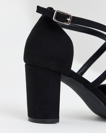 Quinn Two Part Heels With Crossover Straps - Extra Wide Fit (EEE)