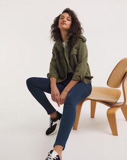 Simply Be Amber Dark Indigo Pull On Skinny Jeggings