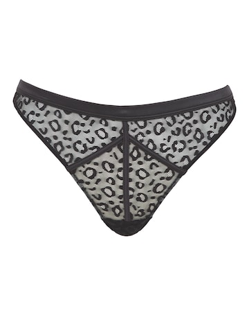 Figleaves Pimlico Thong - Black Leopard